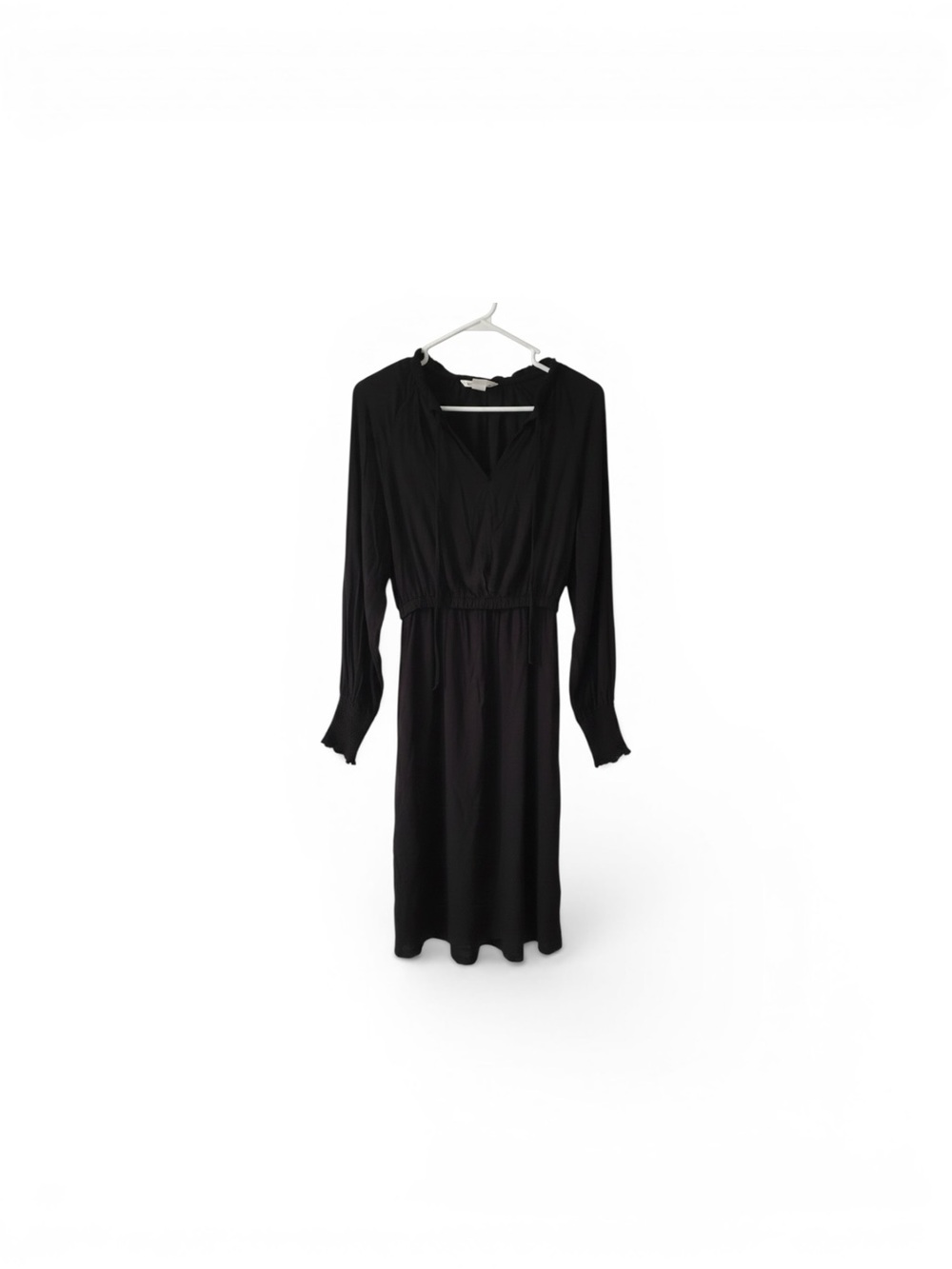 H&M Black Maternity Nursing V-Neck Long Sleeve Dress - Picture 2 of 4